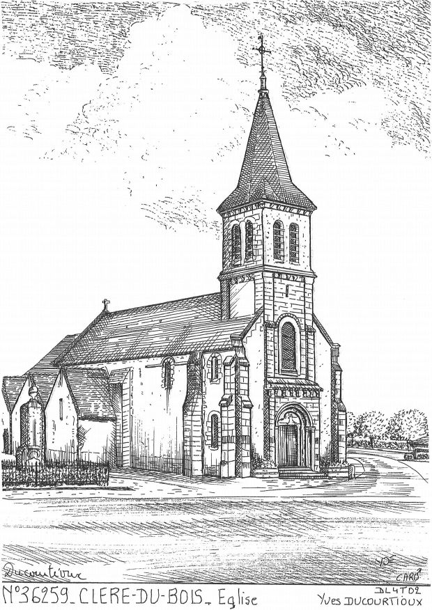N 36259 - CLERE DU BOIS - église